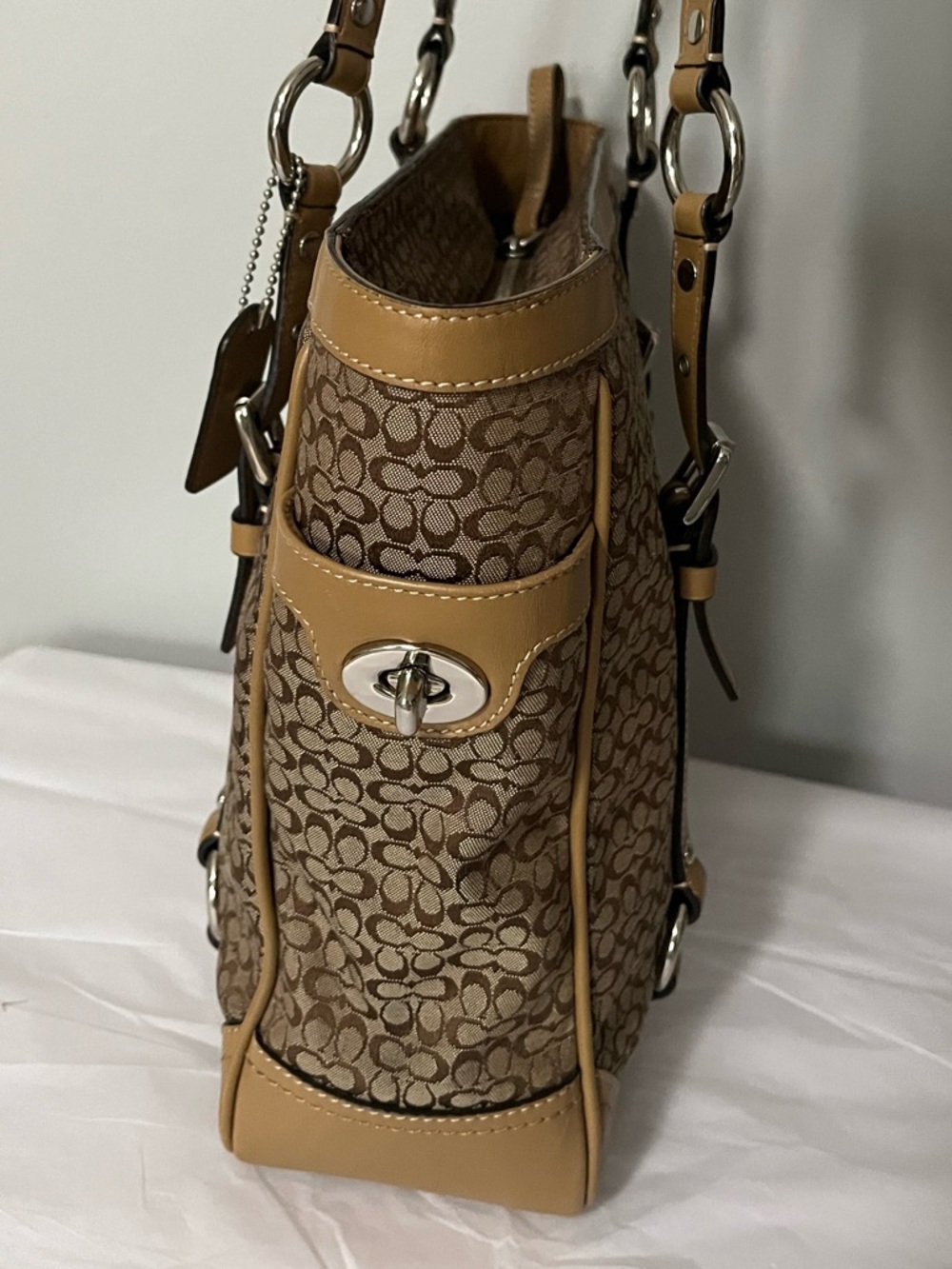 Coach Signature Jacquard Mini C Gallery Tote Bag Y2K - Picture 6 of 13